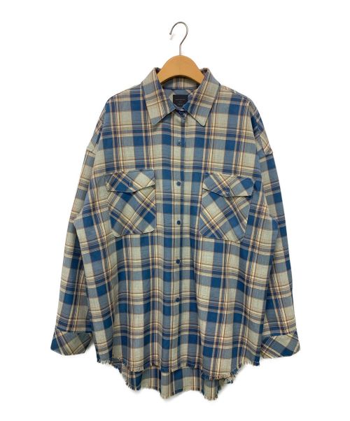 WIND AND SEA（ウィンド アンド シー）WIND AND SEA (ウィンダンシー) Ameri (アメリ) BIG CHECK SHIRT ブルー サイズ:Mの古着・服飾アイテム