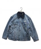 LEVI'Sリーバイス）の古着「Reversible Padded Trucker Denim Jacket」｜ブルー