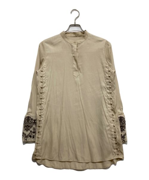 Ameri（アメリ）Ameri (アメリ) EMBROIDERY CUFF BLOUSE ベージュ サイズ:FREEの古着・服飾アイテム