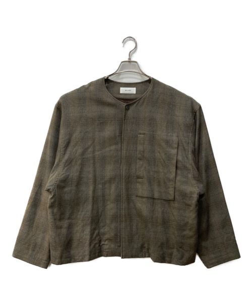 WELLDER（ウェルダー）WELLDER (ウェルダー) No collar Blouson WM20AJK09 ブラウン サイズ:4の古着・服飾アイテム