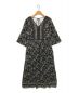 ne quittez pas（ヌキテパ）の古着「ETHNIC PRINT FLARE SLEEVE DRESS」｜ブラック