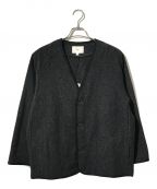 ORオーアール）の古着「WOOL BLEND OVERSIZED V NECK JACKET」｜ダークグレー