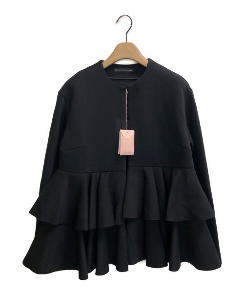 TSURU by MARIKO OIKAWA（ツルバイマリコオイカワ）Tsuru by Mariko Oikawa (ツルバイマリコオイカワ) フリルジャケット ブラック サイズ:-の古着・服飾アイテム
