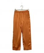 08sircusゼロエイトサーカス）の古着「Vintage satin slit easy pants」｜オレンジ