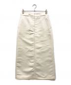 Demi-Luxe Beamsデミルクス ビームス）の古着「グロスサテンタイトスカート」｜オフホワイト