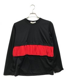 COMME des GARCONS（コムデギャルソン）の古着「ギャザー切替カットソー」｜ブラック