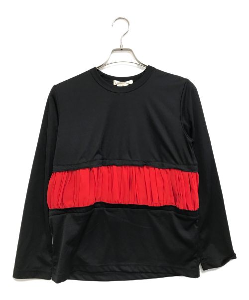 COMME des GARCONS（コムデギャルソン）COMME des GARCONS (コムデギャルソン) ギャザー切替カットソー ブラック サイズ:Sの古着・服飾アイテム