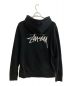 stussy (ステューシー) ロゴ刺繍プルオーバーパーカー ブラック サイズ:Ｍ：7800円