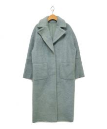 Ameri（アメリ）の古着「BLANKET LIKE FAKE MOUTON COAT」｜ライトグリーン