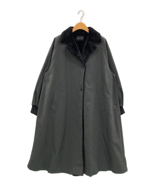 mizuiro-ind（ミズイロインド）mizuiro-ind (ミズイロインド) back boa coat  グレー サイズ:-の古着・服飾アイテム