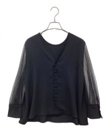 Ameri（アメリ）の古着「2way dot sleeve blouse」｜ブラック