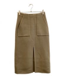 AURALEE（オーラリー）の古着「BEAVER MELTON HAND-SEWN SKIRT」｜ベージュ