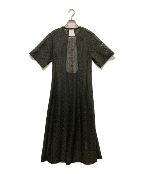 Uhr（ウーア）Uhr (ウーア) Back Open Lace Dress/バックオープンレースドレス グリーン サイズ:36の古着・服飾アイテム