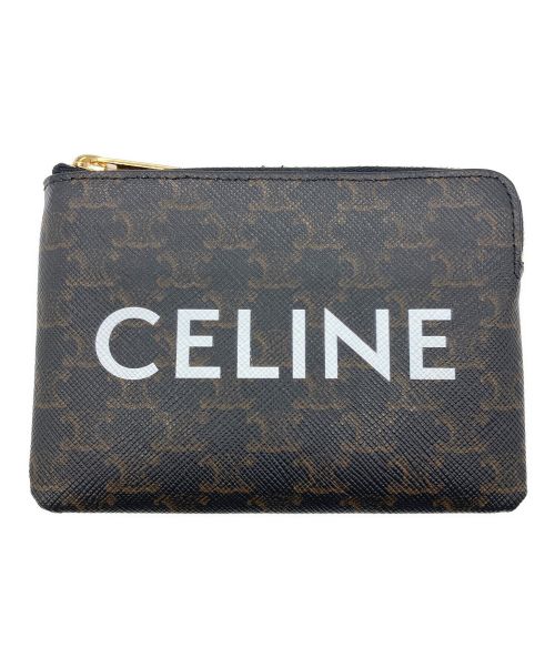 CELINE（セリーヌ）CELINE (セリーヌ) コイン＆カードケース / トリオンフキャンバス ブラウンの古着・服飾アイテム