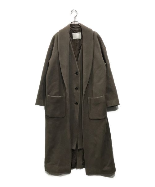 RIM.ARK（リムアーク）RIM.ARK (リムアーク) Layered style long coat ブラウン サイズ:38の古着・服飾アイテム