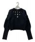 H BEAUTY&YOUTH（エイチ ビューティアンドユース）の古着「WOOL CABLE HOLE CREW NECK PULLOVER」｜ブラック