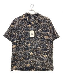 Gakkin（ガッキン）の古着「JACQUARD LOTUS LEAVES S／S SHIRT」｜ブラック