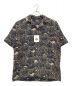 GAKKIN（ガッキン）の古着「JACQUARD LOTUS LEAVES S／S SHIRT」｜ブラック