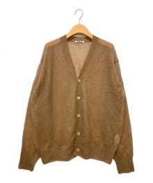 AURALEE（オーラリー）の古着「KID MOHAIR SHEER KNIT CARDIGAN」｜キャメル