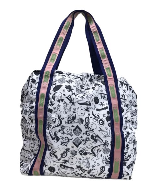 LeSportsac（レスポートサック）LeSportsac (レスポートサック) Artist in Residence ボストンバッグ ホワイトの古着・服飾アイテム