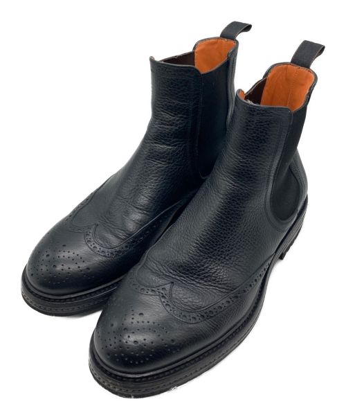 Santoni（サントーニ）Santoni (サントーニ) サイドゴアブーツ ブラック サイズ: 8 1/2の古着・服飾アイテム