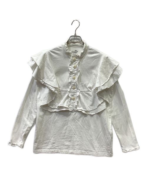 holiday（ホリデー）holiday (ホリデー) SUPER FINE DRY RUFFLE BLOUSE ホワイト サイズ:ONE-SIZEの古着・服飾アイテム