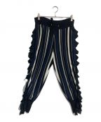 3.1 phillip limスリーワンフィリップリム）の古着「RUFFLE SPORT PANTS W ZIPPERS　S171-7847SRS」｜ブラック