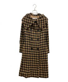 MaxMara（マックスマーラ）の古着「千鳥柄ベルテッドコート」｜ブラウン