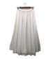 ATON（エイトン）の古着「MICRO COTTON SATIN GATHERD SKIRT」｜ホワイト