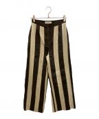 TODAYFULトゥデイフル）の古着「Jacquard Stripe Pants/トゥデイフル　12120707」｜ブラウン