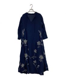 Ameri（アメリ）の古着「2WAY FLOWER GARDEN DRESS」｜ネイビー