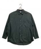 Graphpaperグラフペーパー）の古着「Broad L/S Oversized Collar Shirt」｜ブラック