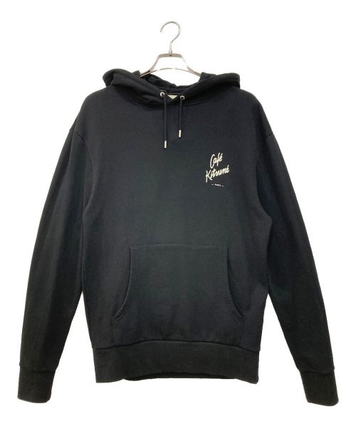 maison kitsune（メゾンキツネ）maison kitsune (メゾンキツネ) Hoodie Cafe Kitsune ブラック サイズ:Lサイズの古着・服飾アイテム