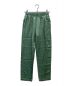 H BEAUTY&YOUTH（エイチ ビューティー&ユース）の古着「SATIN DRAWSTRING TAPERED PANTS」｜黄緑