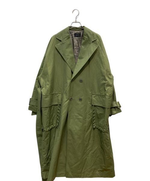 G.V.G.V（ジーヴィージーヴィー）G.V.G.V (ジーヴィージーヴィー) SHOE LACE STITCH TRENCH COAT カーキ サイズ:34の古着・服飾アイテム