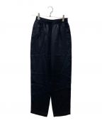 H BEAUTY&YOUTHエイチ ビューティー&ユース）の古着「SATIN DRAWSTRING TAPERED PANTS」｜ブラック