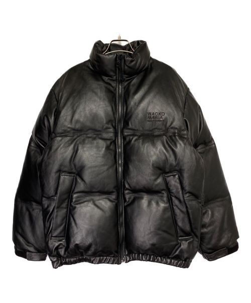 WACKO MARIA（ワコマリア）WACKO MARIA (ワコマリア) LEATHER DOWN JACKET -B- ブラック サイズ:S 未使用品の古着・服飾アイテム