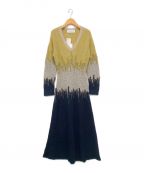 MURRALミューラル）の古着「water mirror knit dress」｜ネイビー