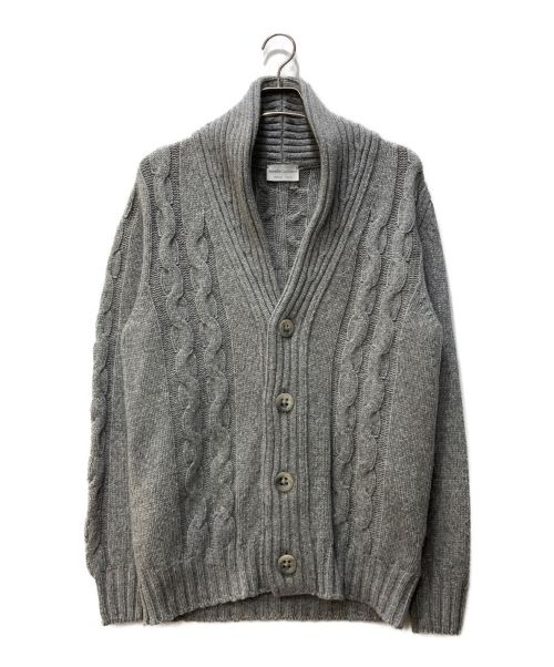 Settefili Cashmere（セッテフィーリ カシミア）Settefili Cashmere (セッテフィーリ カシミア) ショールカラーカーディガン ライトグレー サイズ:50の古着・服飾アイテム