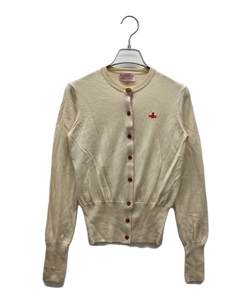 Vivienne Westwood RED LABEL（ヴィヴィアンウエストウッドレッドレーベル）Vivienne Westwood RED LABEL (ヴィヴィアンウエストウッドレッドレーベル) オーブ刺繍カーディガン ベージュ サイズ:2の古着・服飾アイテム