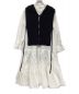 Ameri（アメリ）の古着「COLLAR KNIT VEST WITH DRESS」｜ブラック