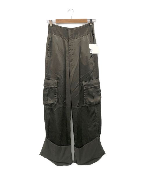 NOUNLESS（ナウンレス）NOUNLESS (ナウンレス) SHINY POCKET WIDE PANTS カーキ サイズ:1の古着・服飾アイテム