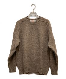 Peter Blance（ピーターブランス）の古着「SADDLE SHOULDER CREW NECK」｜ブラウン