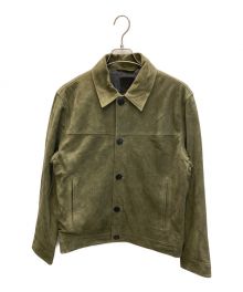 theory（セオリー）の古着「Trucker Jacket in Suede」｜カーキ