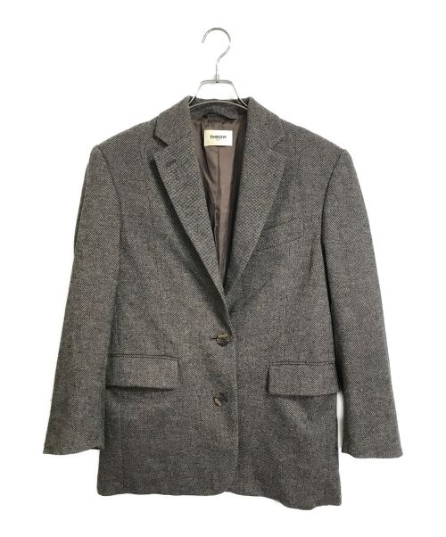 THROW by SLY（スロウバイスライ）THROW by SLY (スロウバイスライ) NEP TWEED BOXY TAILOR ジャケット　ブラウン　スライ ブラウン サイズ:1の古着・服飾アイテム