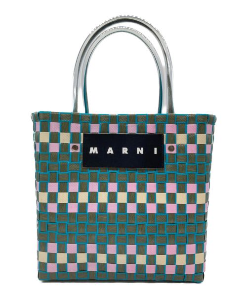 MARNI（マルニ）MARNI (マルニ) ピクニックバッグ グリーン×ピンクの古着・服飾アイテム