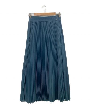 中古・古着通販】HYKE (ハイク) TAFFETA PLEATED SKIRT ネイビー