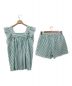 ne quittez pas (ヌキテパ) 山城葉子 (ヤマシロヨウコ) CTN STRIPE PINTUCK TUNIC WITH SHORT グリーン サイズ:-：14800円