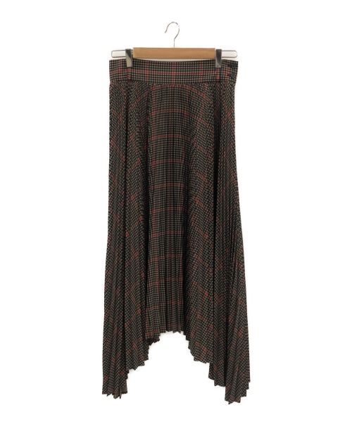 HYKE（ハイク）HYKE (ハイク) PLAID PLEATED SKIRT ブラック サイズ:2の古着・服飾アイテム