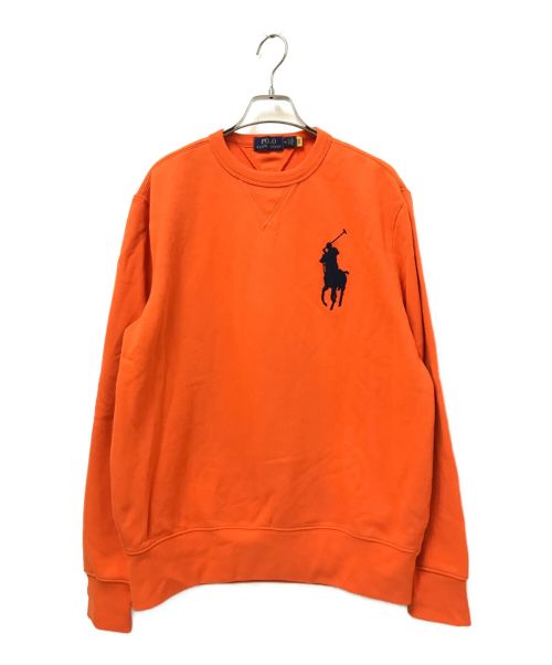 POLO RALPH LAUREN（ポロ・ラルフローレン）POLO RALPH LAUREN (ポロ・ラルフローレン) ビックポニースウェット オレンジ サイズ:Mの古着・服飾アイテム